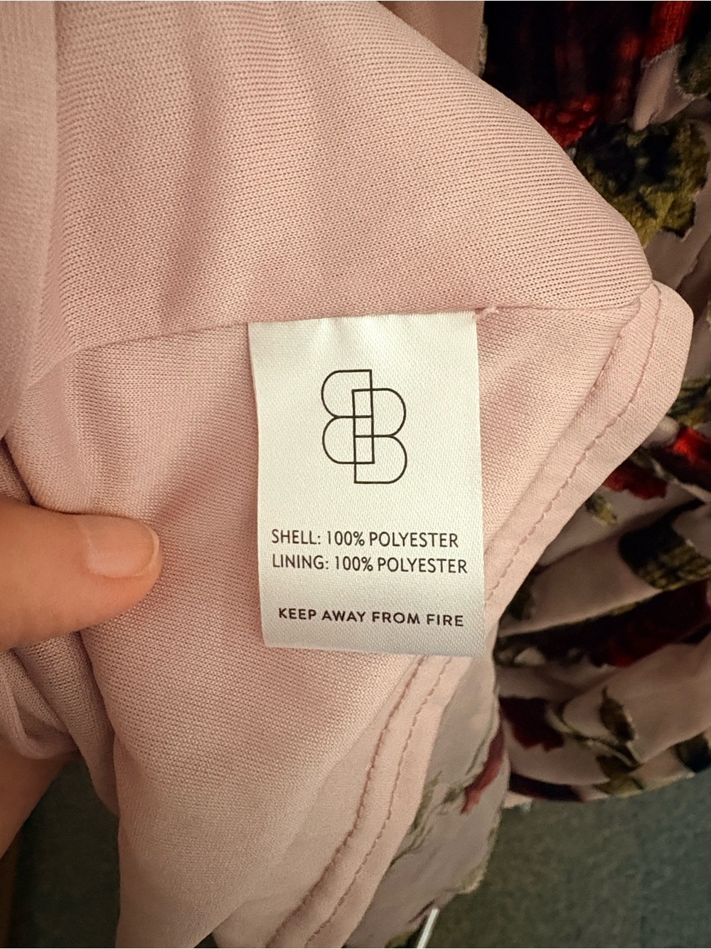 Baltic Born Parisian Velvet Blush Pink Floral Wrap Maxi Dress with Wine Blooms - Picture 6 of 9